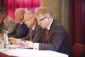 2018 - Konference rozpočet a finanční vize měst a obcí, zleva Tesař, viceguvernér ČNB Tomšík, hlavní ekonom KB Vejmělek