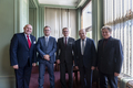2019 - Konference rozpočet a finanční vize měst a obcí - zprava Sochor (MPO), Dědek (ČNB), Vejmělek (KB), Rojíček (ČSÚ), Tesař